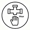 abrasion resistance icon