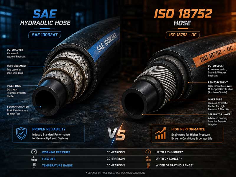 ISO 18752 vs SAE Hydraulic Hose