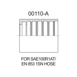 00110-A Hose Ferrule for SAE 100 R1AT / EN 853 1SN Hydraulic Hose