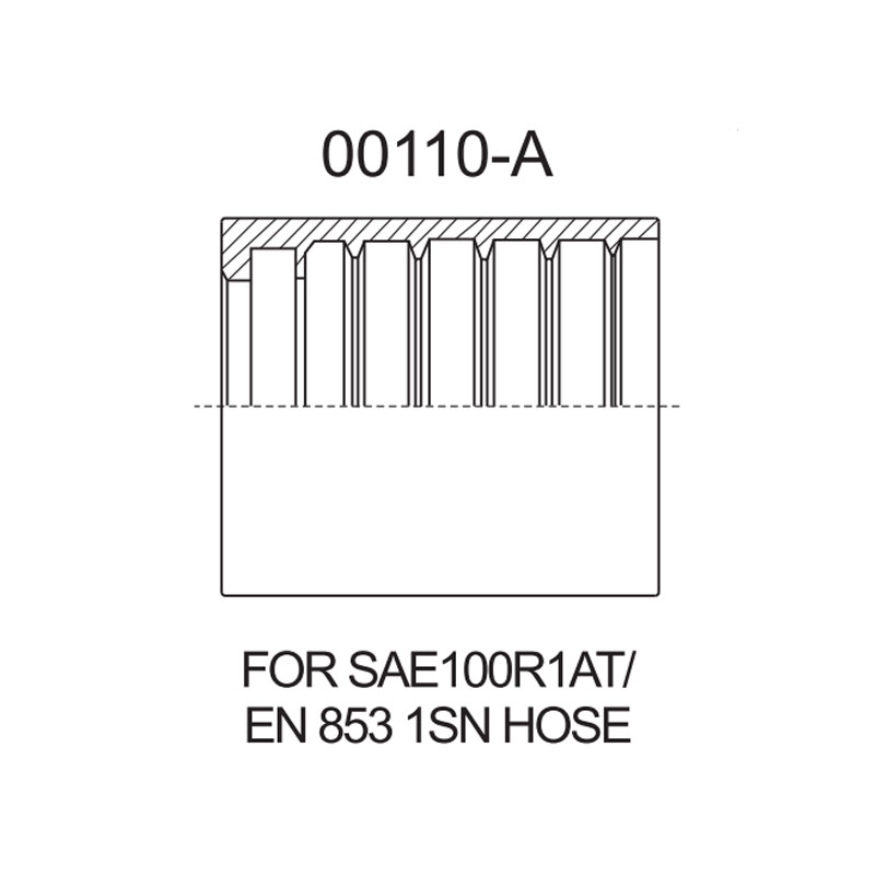 00110-A Hose Ferrule for SAE 100 R1AT / EN 853 1SN Hydraulic Hose
