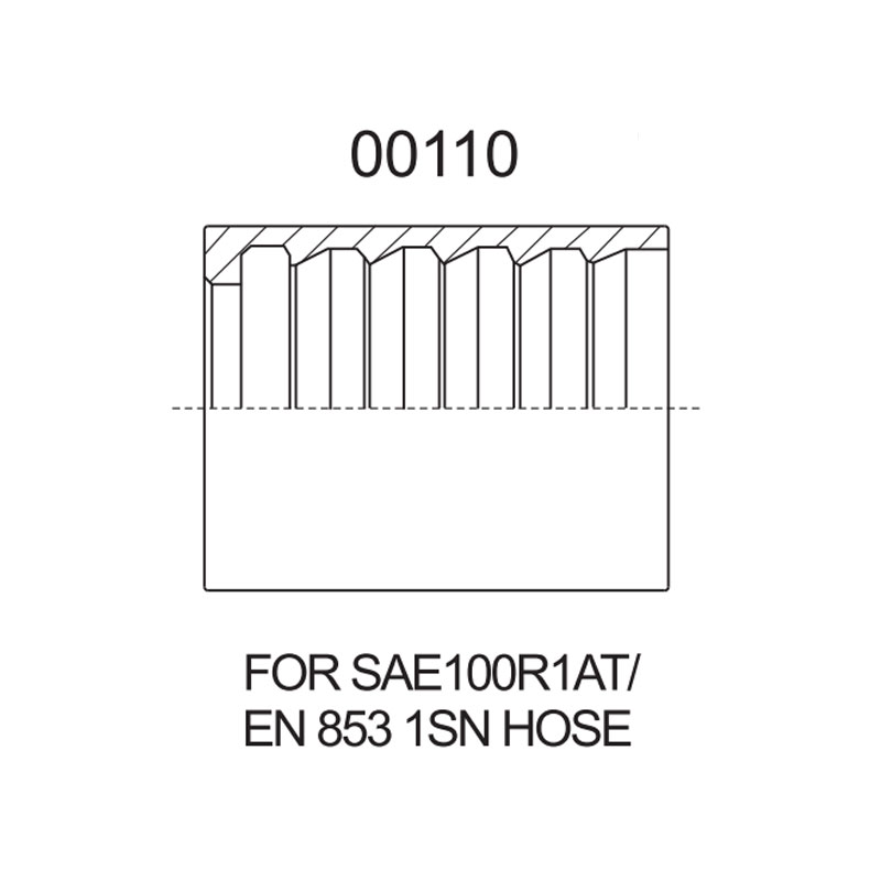 00110 Hose Ferrule for SAE 100 R1AT/EN 853 1SN