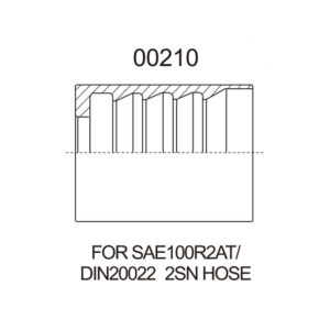00210 Hose Ferrule for SAE 100 R2AT/DIN20022 2SN Hose