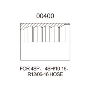 00400 Hose Ferrule 00400 for 4SP/4SH/R12 Spiral Hose