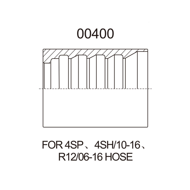 00400 Hose Ferrule 00400 for 4SP/4SH/R12 Spiral Hose