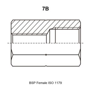 BSP female ISO 1179 hydraulic adapter 7B