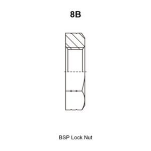 BSP lock nut hydraulic adapter 8B