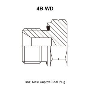 BSP male captive seal plug hydraulic adapter 4B-WD