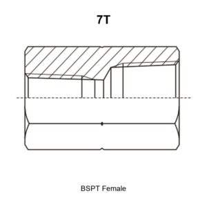 BSPT female hydraulic adapter 7T