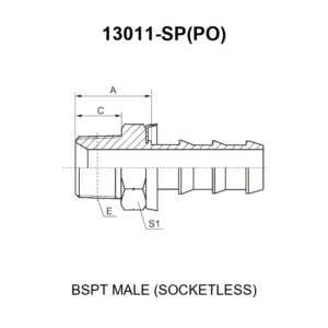 bspt male fitting 13011 sp po