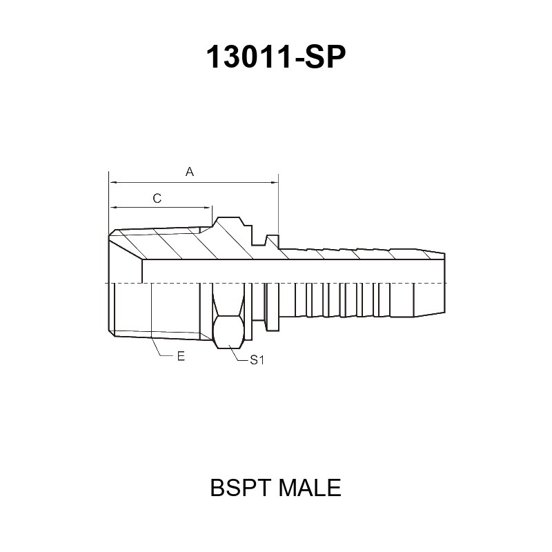 bspt male fitting 13011 sp