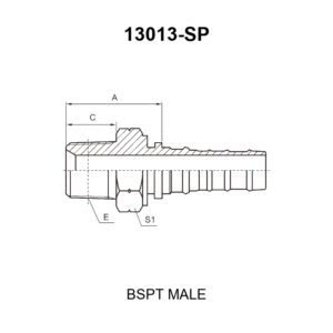 bspt male fitting 13013 sp