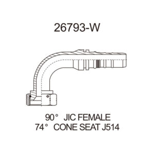 jic female 90 elbow swivel sae j514 26793w series