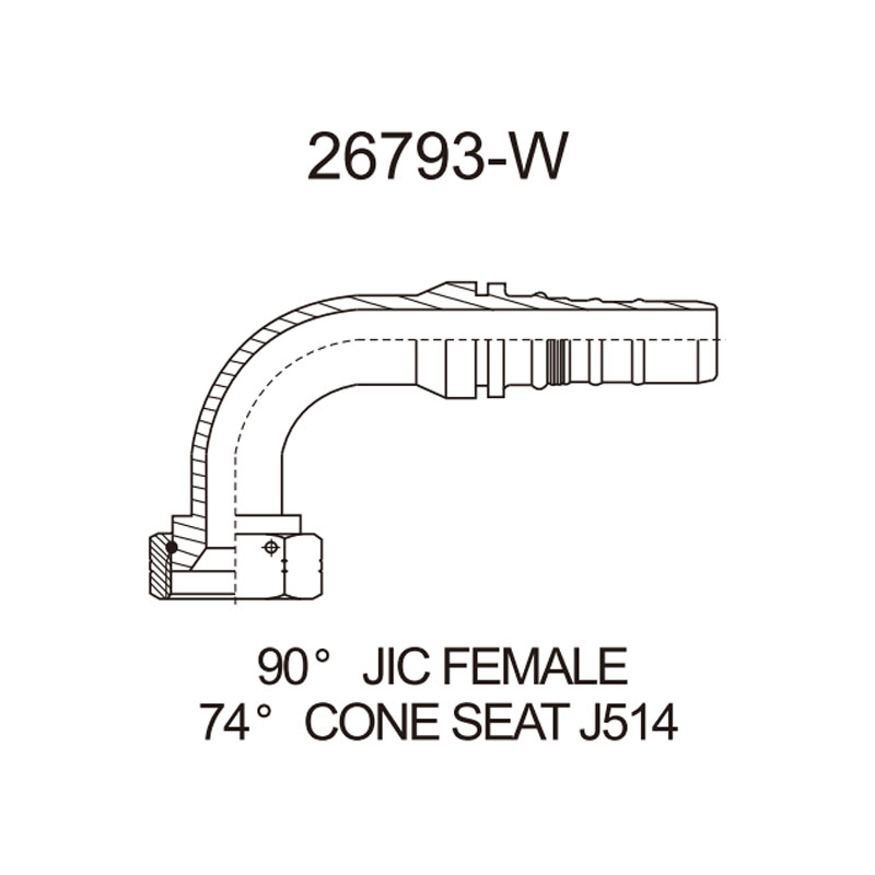 jic female 90 elbow swivel sae j514 26793w series