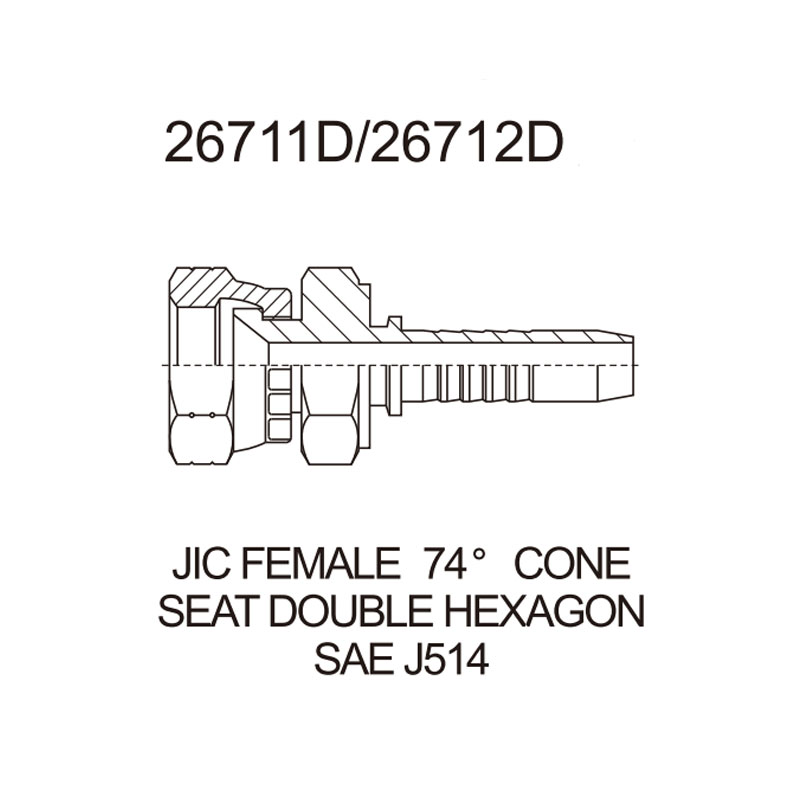 jic female double hexagon sae j514 26711d series