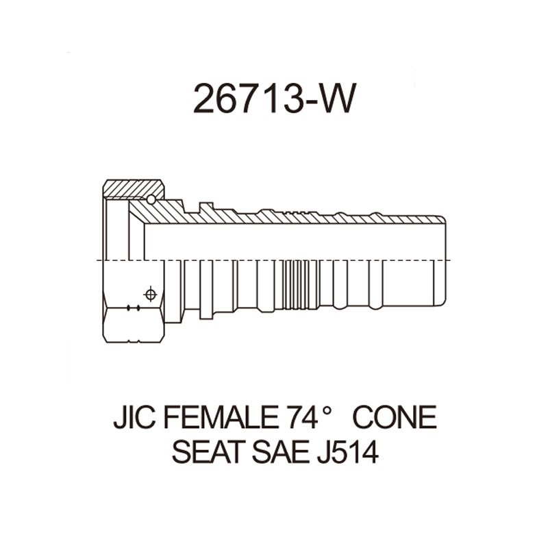 jic female swivel nut sae j514 26713w series