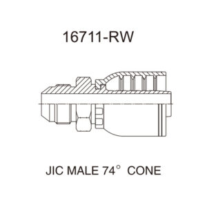 jic male 74 cone sae j514 16711 rw fitting