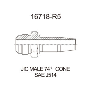 jic male 74 cone sae j514 16718 r5 fitting