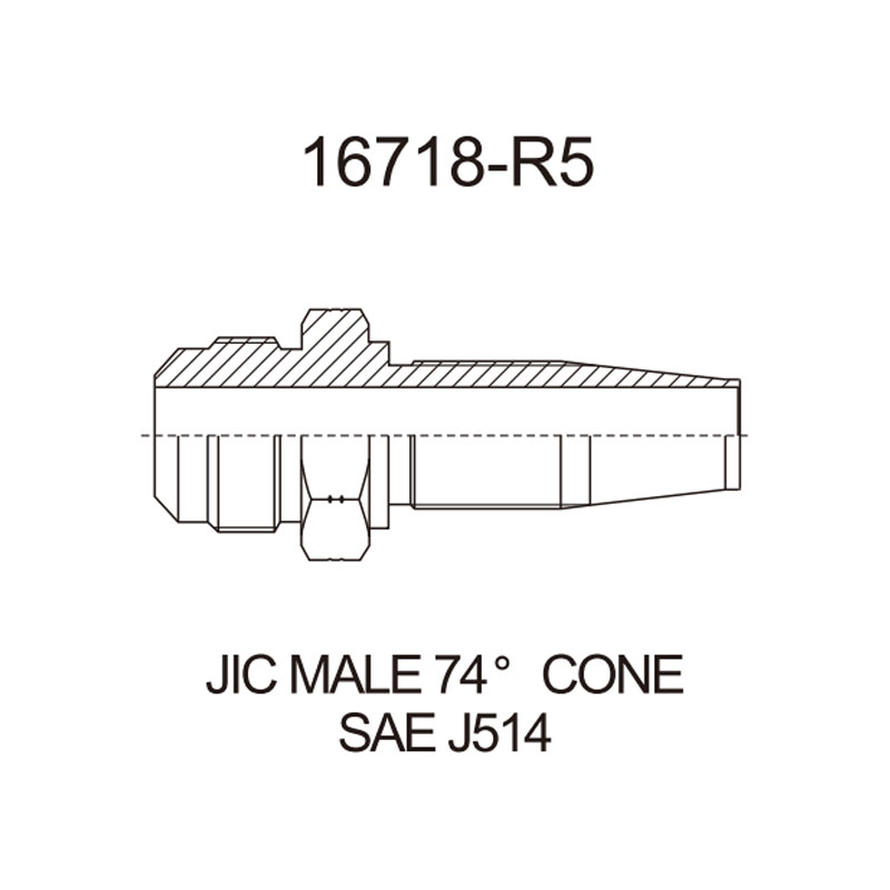 jic male 74 cone sae j514 16718 r5 fitting