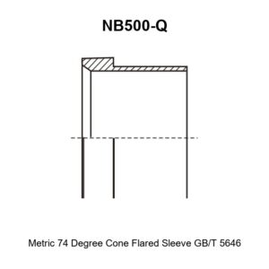 Metric 74 degree cone flared sleeve GB/T 5646 hydraulic adapter NB500-Q