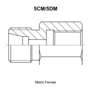 Metric female hydraulic adapter 5CM/5DM