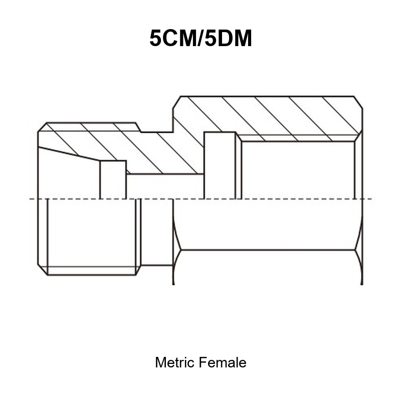 Metric female hydraulic adapter 5CM/5DM