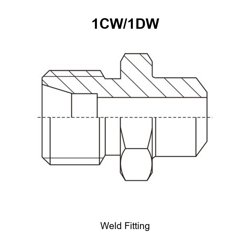 Weld fitting hydraulic adapter 1CW/1DW
