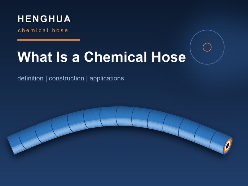Chemical hose definition showing a layered composite hose with liner, reinforcement and cover