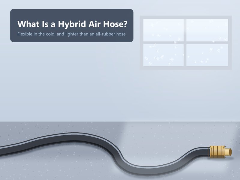 HENGHUA hybrid air hose staying flexible in a cold workshop