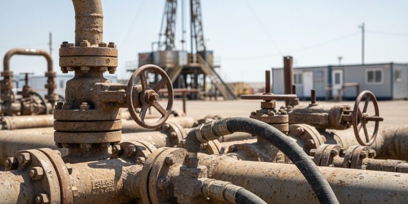industrial-oil-gas-pipes-drilling-rig-valves-infrastructure